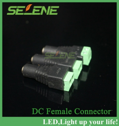 100 pieces / lot dc power female connector for for security camera system cctv cameras and led strip light