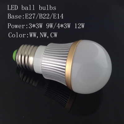 10x bubble ball bulb ac85-265v 9w 12w e27 b22 high power energy saving ball steep light led light bulbs lamp