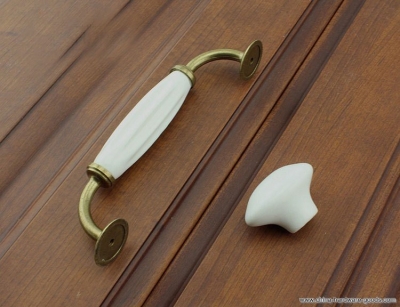 6ab 128mm green bronze vein ceramic door handle/ ambry drawer door knob