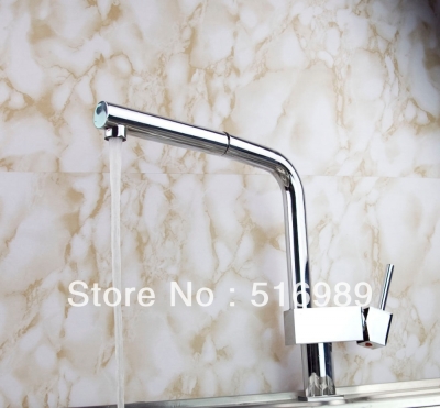 brass kitchen basin faucet swivel spout vanity mixer pull out tap single handle chrome faucet leon67 [pull-out-amp-swivel-kitchen-8003]