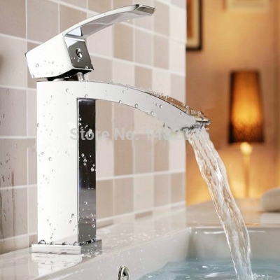 chrome finish single lever brass basin faucet cloakroom taps [basin-faucet-27]