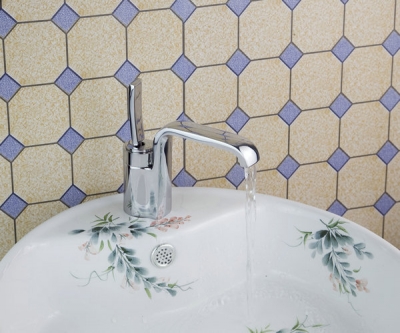 e_pak square 360 degree swivel lever tap chrome 8418b/5 single hole bathroom mixer basin faucet