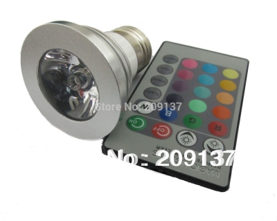 e27 gu10 4w remote control 16color rgb led bulb light lamp 85v-265v 4pcs/lot