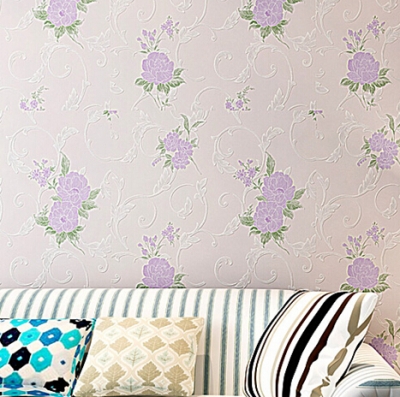girls wallpaper floral pink glitter wallpaper for bedroom purple wall papers home decor