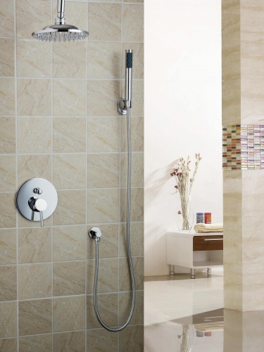 hello bathroom rain shower chuveiro set 8" rainfall faucet tap mixer shower head 50239-22a/00 bathroom bath shower set