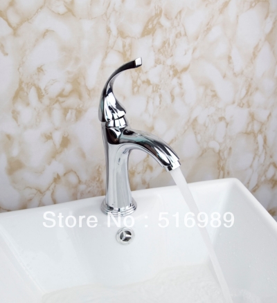 new brand basin faucets bathroom waterfall chrome brass deck mounted single handle tree347
