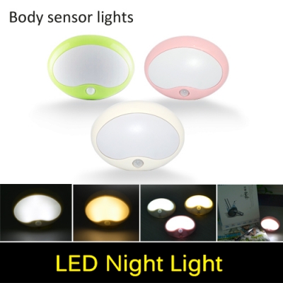 novelty egg shaped pir auto infrared sensor motion detector led lamp night lights induction lovely nightlight children gift toy
