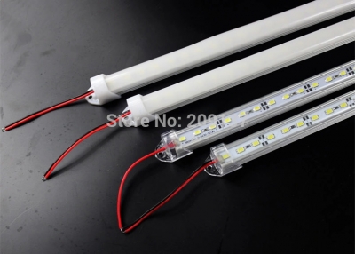 10pcs*50cm factory whole 50cm dc 12v 36 smd 5630 led hard rigid led strip bar light with u aluminium shell +pc cover [led-strip-amp-led-hard-strip-6132]