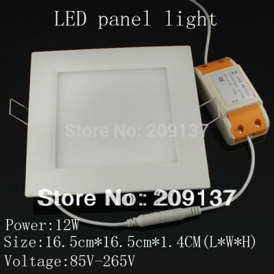 12w led light panel,ac85-265v,white shell,ce&rohs,cool white/warm white,12w led ceiling lamp,led downlight,