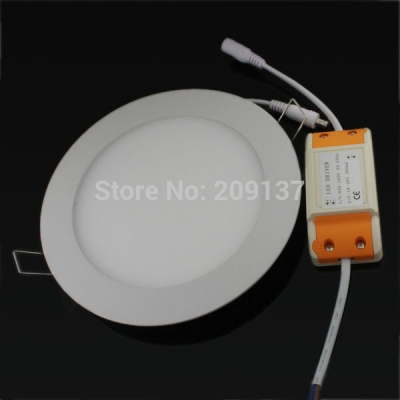 18w 1800lm ac85-265v led panel light smd2835 round 10pcs/ lot whole ce&rohs certificated