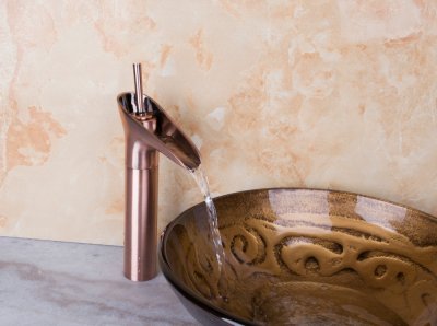 96104-3 luxury construction & real estate bathroom basin sink vessel single lever brass mixer tap faucet