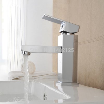 brass chrome single lever lavatory faucet [basin-faucet-14]