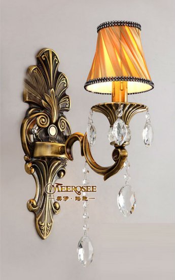 bronze color crystal wall sconces light for wall candle bracket lamp md8741 [crystal-wall-light-2728]
