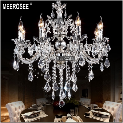 classic 8 arms crystal chandelier candle lighting fixture golden or silver lustre crystal lamp md8861 l8 d700mm h660mm [alloy-chandeliers-1084]