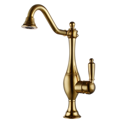 classic single handle high arc kitchen sink faucet with swivel spout [kitchen-faucet-4063]