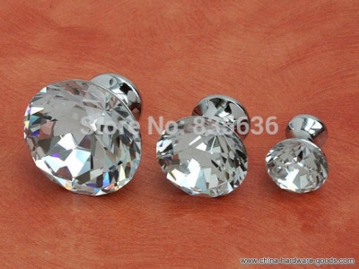 large size 1.57" ( 40 mm) modern crystal knobs pulls handles / cabinet knobs handle pull bling hardware