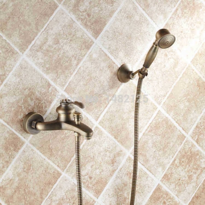 luxury antique brass in wall bathtub faucet