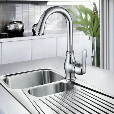 new design brass single lever kitchen faucet in chrome