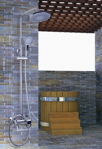 rainfall shower head arm control valve faucet chrome 8" bathroom shower set torneira 53002/2 bathtub basin sink faucet mixer tap