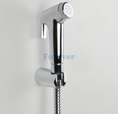 solid abs chrome women handheld bidet shower set /portable bidet with abs shower holder bd217