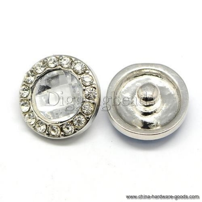 10pcs clear alloy enamel with resin flat round snap buttons about 19mm in diameter,11mm thick,knob 5~6mm