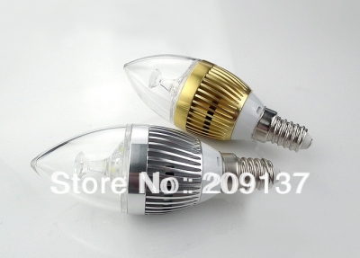 3*3w e14 e12 led candle bulb lamp light , warm white/ cool white , ac 85-265v ,