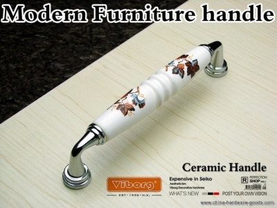 (4 pieces/lot) 128mm viborg ceramic+zinc alloy drawer handles & cabinet handles &drawer pulls & cabinet pulls, t-8105p-128
