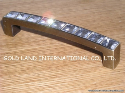 96mm bronze-coloured k9 crystal glass furniture handle/bedroom furniture handle