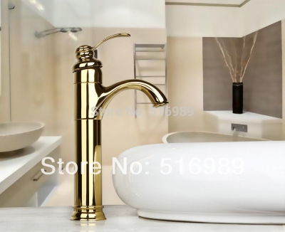 beautiful luxury golden finish bathroom bathtub tap faucet mixer 8652k [golden-3819]