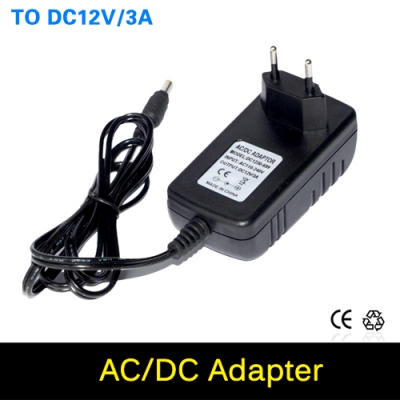 eu us plug power supply adapter ac 110-240v to dc 12v 3a for 3528 5050 5630 led strips light switching power supply charger