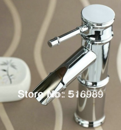 lovely bamboo waterfall bathroom basin sink mixer tap chrome faucet a-059