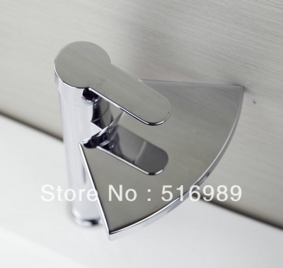 modern chrome brass single handle waterfall tap bathroom basin faucet hejia36