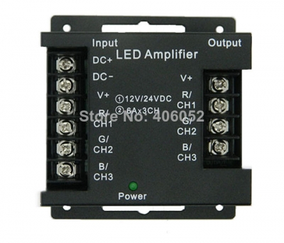 10pcs/lot dc5v - 24v 18a led rgb amplifier for 5050 3528 strip light & module