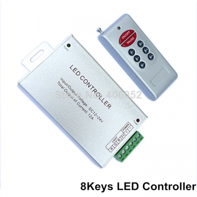 10set/lot 144w 8keys rf remote rgb controller for led rgb strip /modules, dc12v 24v common anode