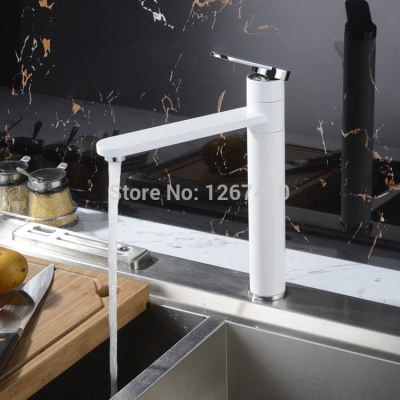 2015 luxury new design chrome finish torneira cozinha brass single lever long reach swivel spout kitchen faucet sink mixer