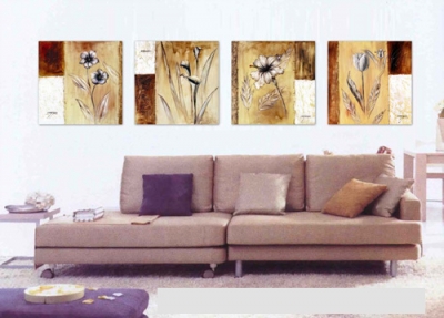 3piece wall art modern abstract plum flower oil painting on canvas(no frame) bree2010