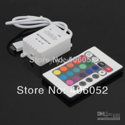 4set/lot dc12v 24key 16 colors ir remote rgb controller for smd 3528 5050 rgb led strip lights