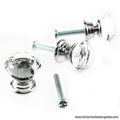 5 pcs 10 pcs 20mm crystal glass clear cabinet knob drawer pull handle kitchen door wardrobe hardware
