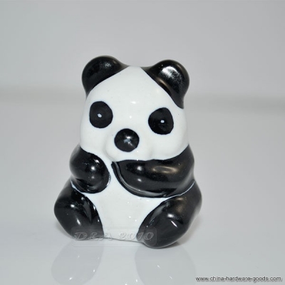 ceramic panda kitchen cabinet cupboard drawer pull knob handle kid's room decor [Door knobs|pulls-2297]
