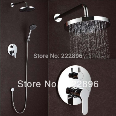chrome deck mounted bathroom shower faucets rain shower set els cold mixer tap torneira chuveiro banheiro ducha [bath-amp-shower-faucets-1370]