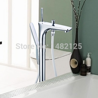 luxury chrome finish floor standing tub faucet
