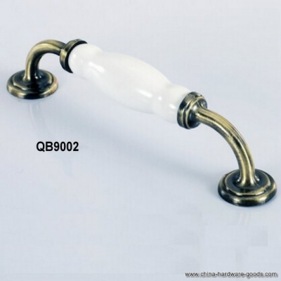 qb9002 128mm 5.04" white ceramic wardrobe cupboard knob cabinet door pulls handles