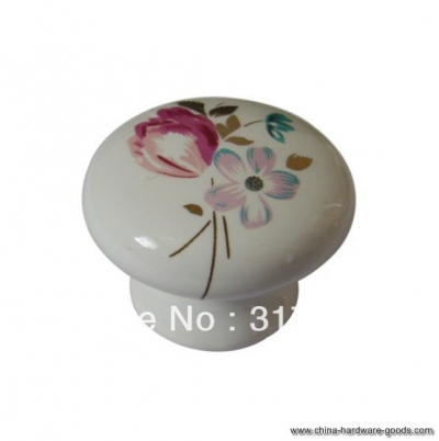round circle ring ceramic handle kitchen threaded handle and knob cabinet price whole and retail n09