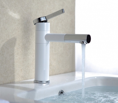 white color basin tap brass white faucet bathroom sink lavatory basin faucet / white color mixer tap bf001