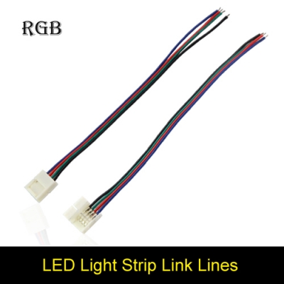 4pin rgb female led strip connector clip cable led tape extension wire for 3528 5050 rgb led strip ribbon tape