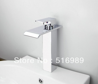 basin sink faucet waterfall bathroom deck mount mixer polished chrome bath tree72 [bathroom-mixer-faucet-1641]