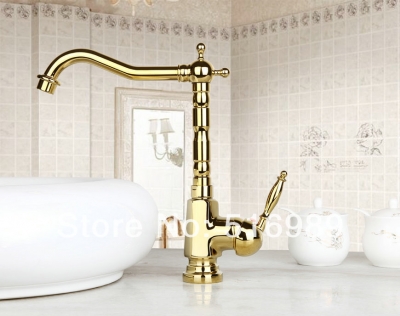 bathroom chrome deck mount single handle wash basin golden best quality bathroom bathtub tap faucet mixer 9830k/1 [golden-3815]