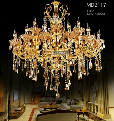 big 18 arms gold crystal chandelier lighting large crystal lustre light fixture with top class k9 crystal md2117 d930mm h860mm [alloy-chandeliers-1080]