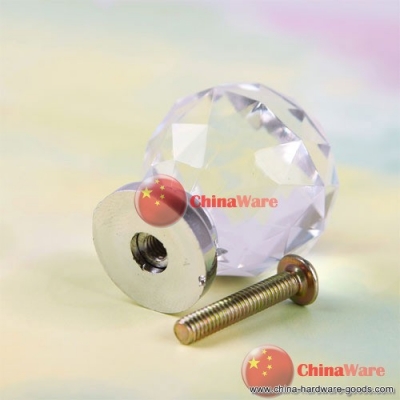 chinaware excellent fancy 1pcs 30mm crystal cupboard drawer cabinet knob diamond shape pull handle #06 nicer