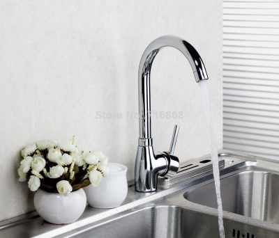 e_pack 8053b modern single handle polished chrome swivel kitchen sink vessel mixer tap faucet